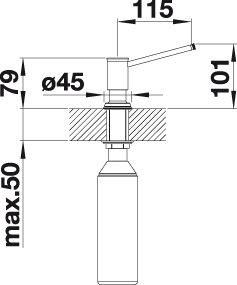 BLANCO LIVIA sæbedispenser satin gold